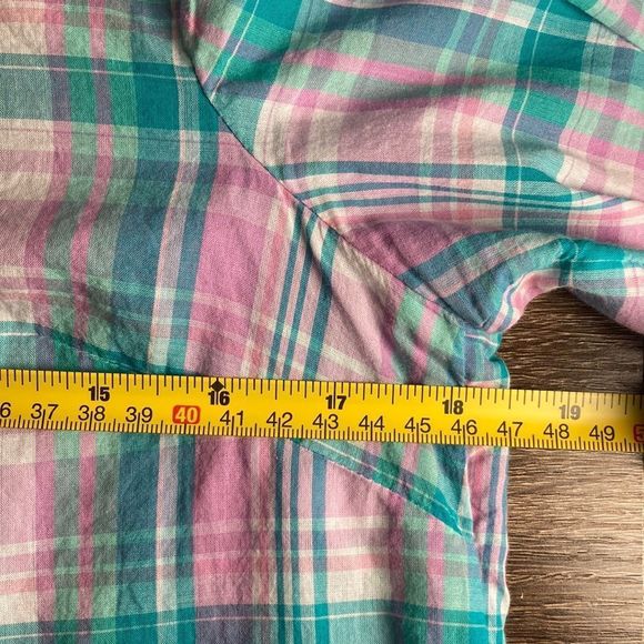 Womens Small Petite Talbots Plaid Button Down Shirt - Picture 4 of 7